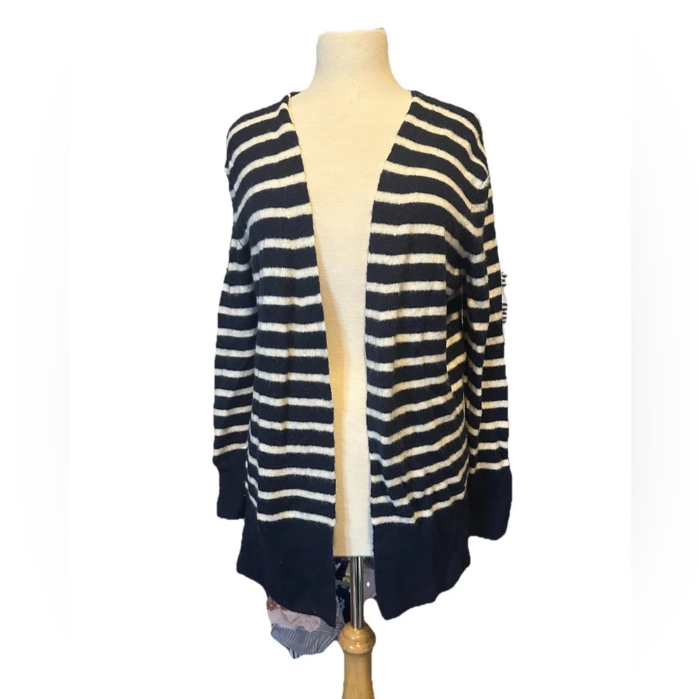Madewell XXS Nightfall Striped Cardigan Duster Sweater Merino Wool Alpaca blend